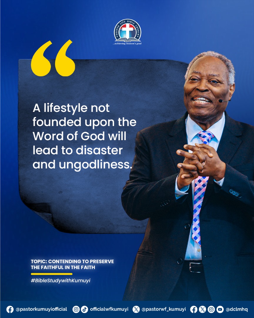 dclmhq's tweet image. A lifestyle not founded upon the Word of God will lead to disaster and ungodliness.
#BibleStudy
#PastorKumuyiSaid
#BibleStudyWithKumuyi