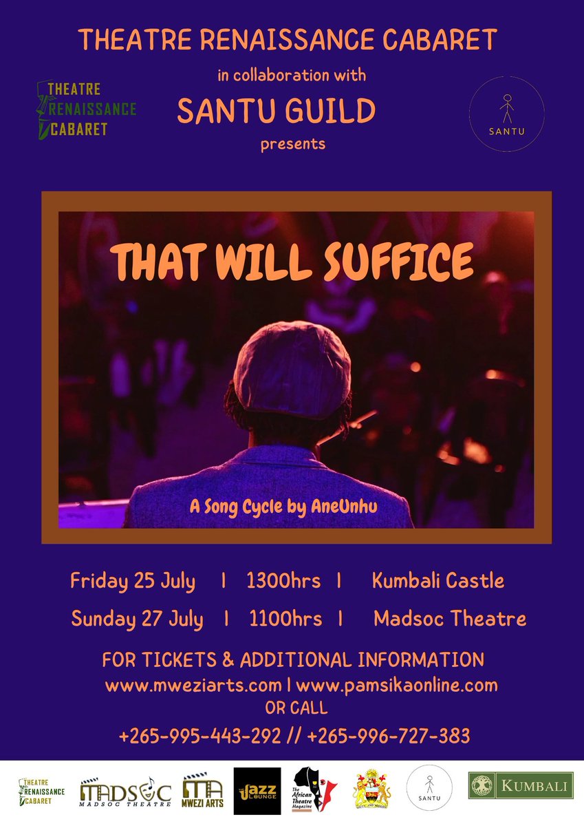 #ThatWillSuffice

live &amp; in full effect in Lilongwe

A collection of stories and songs for the soft-spoken warrior, growing bold beneath the weight of becoming