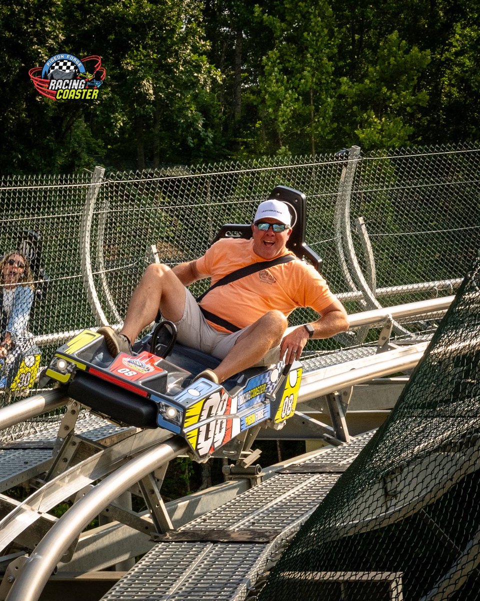 Cruisin’ through the curves with the biggest smile on the track! 🏁😎 Who’s ready to race at Pigeon Forge Racing Coaster?