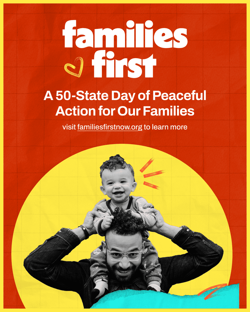 domesticworkers's tweet image. Not one more child without lunch.
Not one more elder without medicine.
Not one more immigrant abducted.
Families shouldn't suffer.
On July 26, nationwide, we demand:
Care, not cuts. Families, not billionaires.
📍 Find a Families First action near you: mobilize.us/familiesfirst/