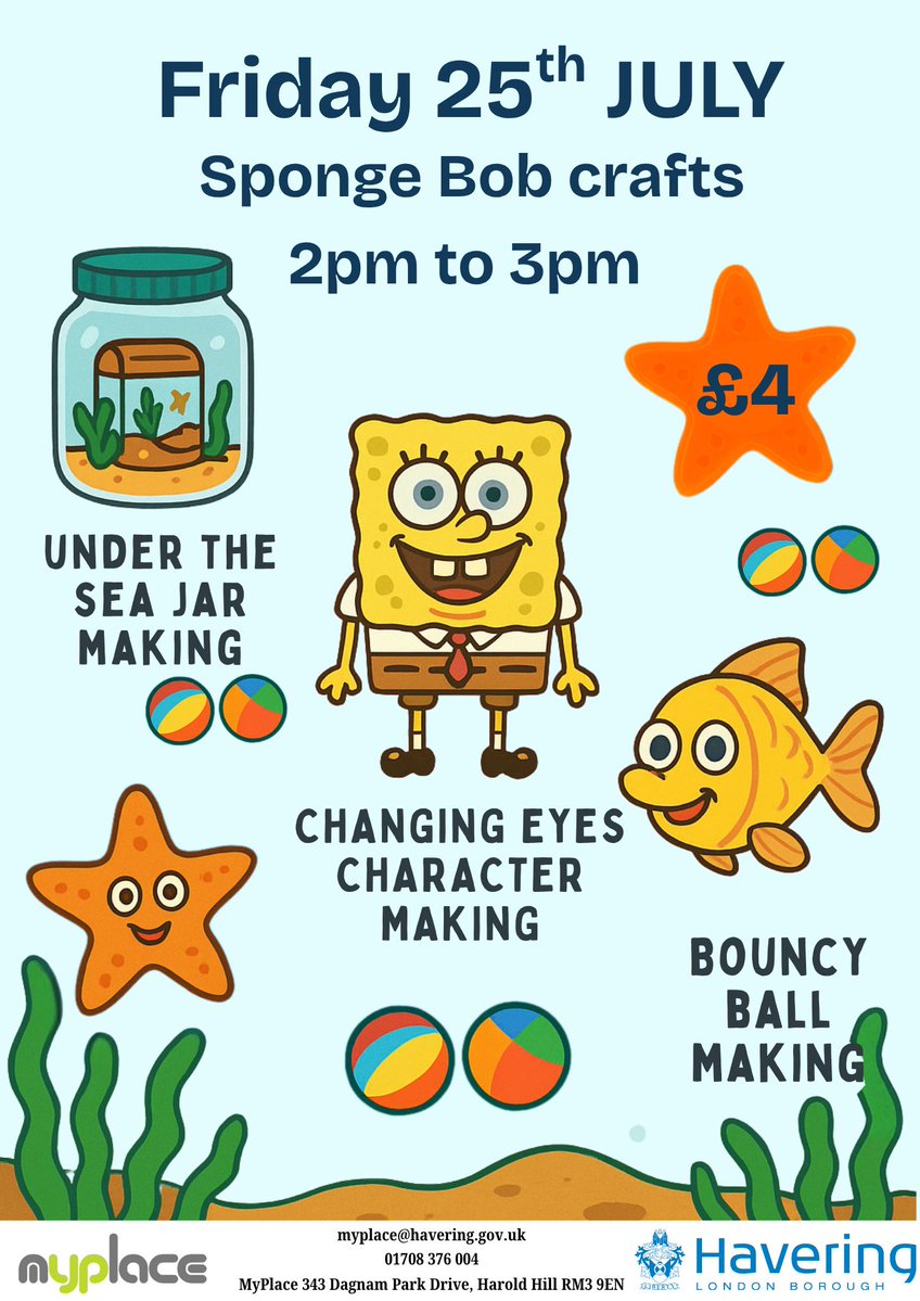 Summer Fun @ MyPlace

Check out our exciting Summer Holiday activities running throughout the 6-week holidays! 

From creative crafts to expressive dances, there’s something for everyone!

Pre-payment and pre-booking required 
Details on flyers 👇
#summerfun