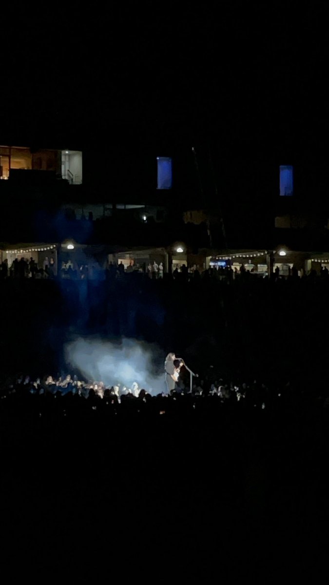 frodolore's tweet image. here have a bad quality picture from my hozier concert as a treat. he is 2 apples tall