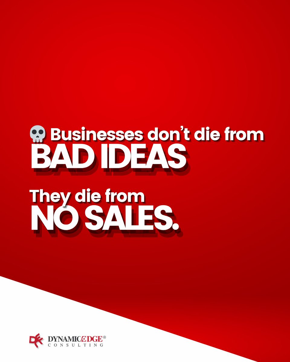 Dynamic_Edge_LA's tweet image. You don’t need a new product.
 You don’t need more followers.
 You need a pipeline.
 You need persuasion.
 You need SALES.
 Until you figure that out, your success will stay a theory.
 #StartupTruths #SalesFirst #BuildWithSales