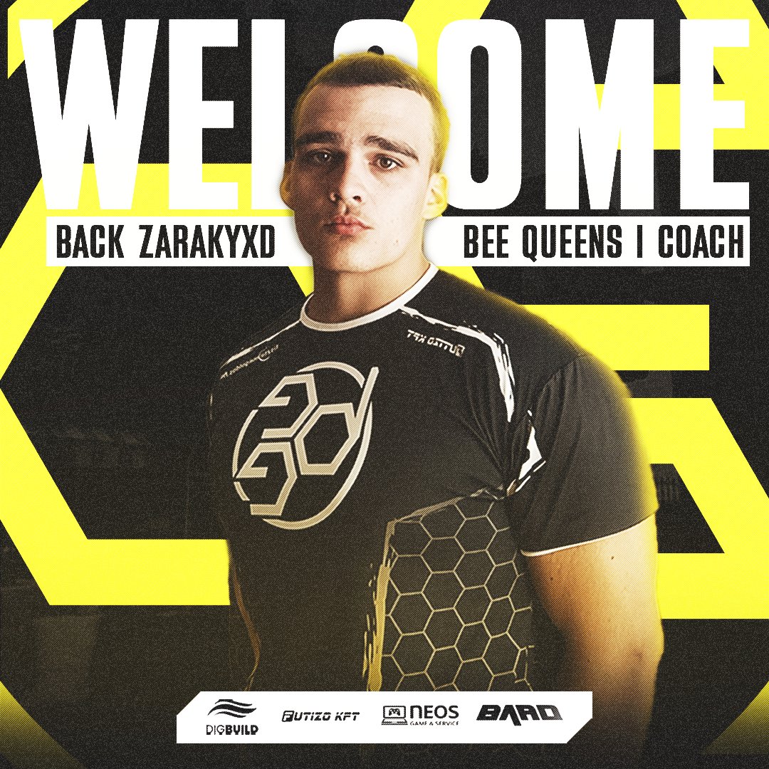 Békéscsabai E-sport Egyesület (@esport_bee) on Twitter photo 👑Please welcome back the only one <a href="/zarakyxd/">Rőczei Levente</a>
🐝He played for us as a player between 2022-2023, now he is back as a coach for our <a href="/VALORANT/">VALORANT</a> women team 👏
<a href="/ValorantEsports/">VALORANT Champions Tour</a> Gamerchanger starts soon...
#beesport 🐝🐝🐝 👑Please welcome back the only one <a href="/zarakyxd/">Rőczei Levente</a>
🐝He played for us as a player between 2022-2023, now he is back as a coach for our <a href="/VALORANT/">VALORANT</a> women team 👏
<a href="/ValorantEsports/">VALORANT Champions Tour</a> Gamerchanger starts soon...
#beesport 🐝🐝🐝