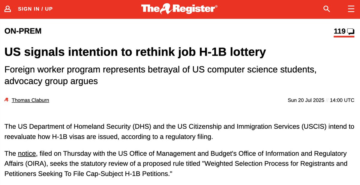 WIVReports's tweet image. 🧵 1/ America’s tech workforce is being erased in real time.
New federal data show H-1B, OPT, and H-4 visas now capture 82 % of all new U.S. tech jobs—while American citizens face layoffs, wage collapse, and foreclosure.