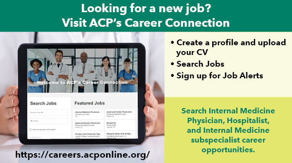 ACPCareerConnec's tweet image. Physicians, Residents, Fellows search careers.acponline.org by City and State and/or Specialty.
•Upload/create your CVs and cover letters.
•Set up a Job Alert to notify you by email when newly posted jobs match your search preferences.
•Check out Job search tips. It's free!
