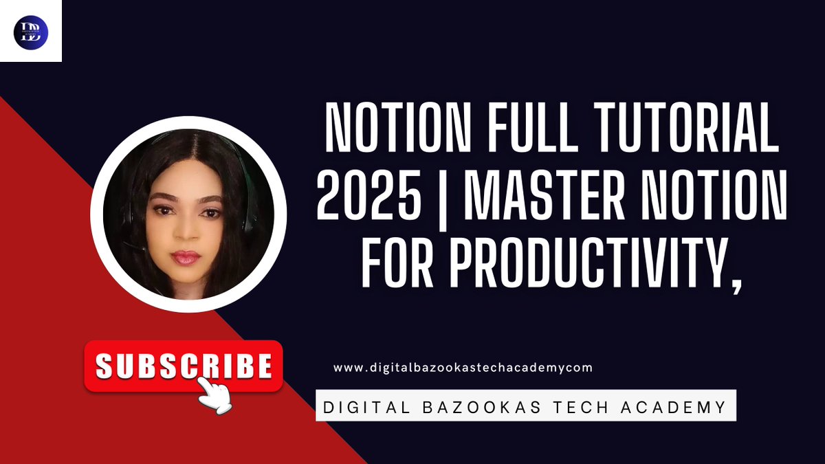bazookae's tweet image. 🚨 Missed our FREE Notion training?
No worries — the full step-by-step tutorial is now on YouTube! 🎥
Learn how to master Notion for productivity, planning & teamwork.
👉 Watch here: youtu.be/t3VuTdrObfo
#Notion #ProductivityTools #NotionTutorial #YouTubeLearning