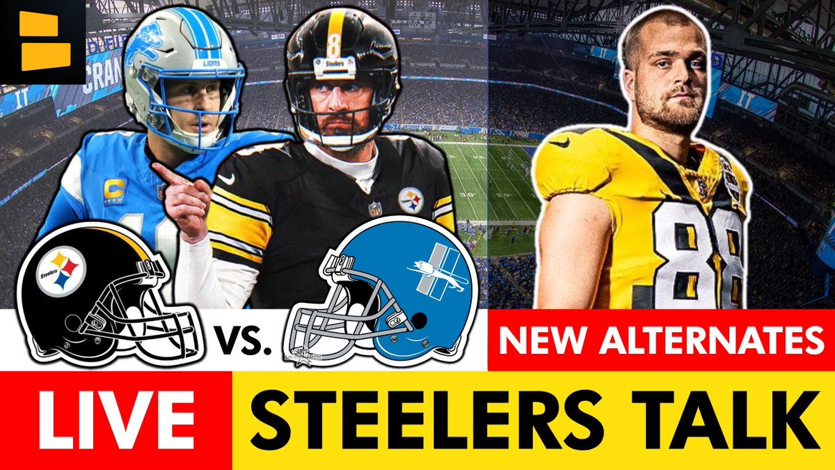 jack_sperry's tweet image. Today on Steelers Talk Live: ⬇️
- My thoughts on the new Steelers alternate uniforms 🫣
- 10 Steelers players to watch at training camp 👀
- Week 16 Madden Sim vs. DET 🦁
Starts: 5pm ET ⏰
Watch LIVE Here ➡️: youtube.com/live/m-gaEMsie…
@ChatSports