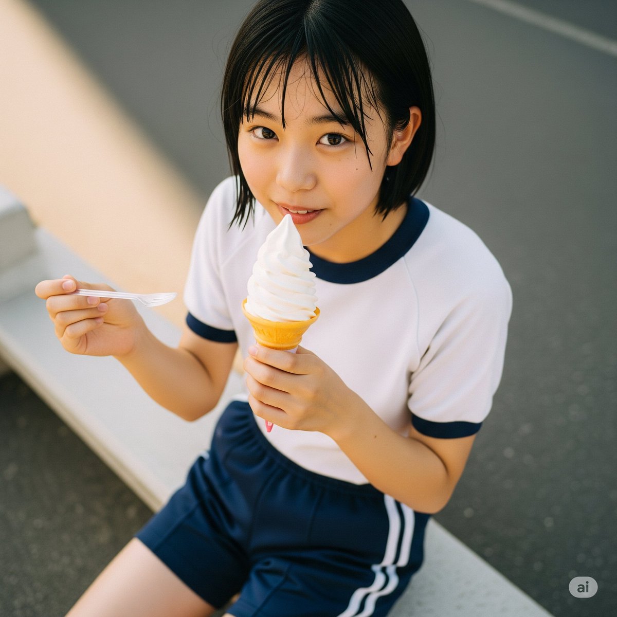 来週、初デートだから練習してんの。
（ナニの練習？）