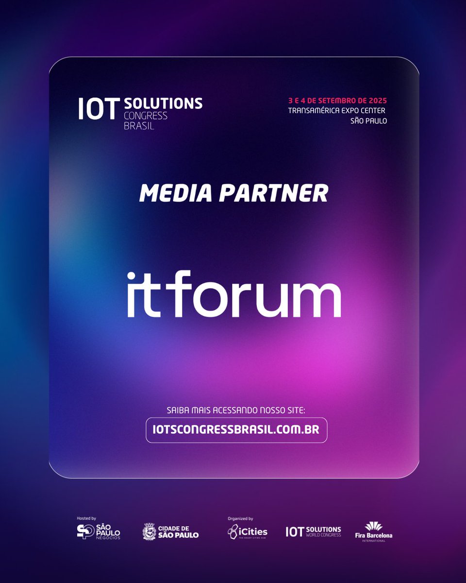 iotscbrasil's tweet image. Nosso primeiro Media Partner é o @itforum_! 🚀 A plataforma líder em conteúdo e negócios de TI no Brasil. Juntos, vamos impulsionar ainda mais a comunidade tech! Fique ligado nas novidades! #ITForum #Parceria #Tech #Inovação #Conteúdo