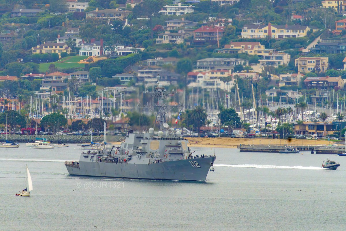 WarshipCam's tweet image. USS Michael Murphy (DDG 112) Arleigh Burke-class Flight IIA guided missile destroyer coming into San Diego - July 21, 2025
SRC: TW-@cjr1321