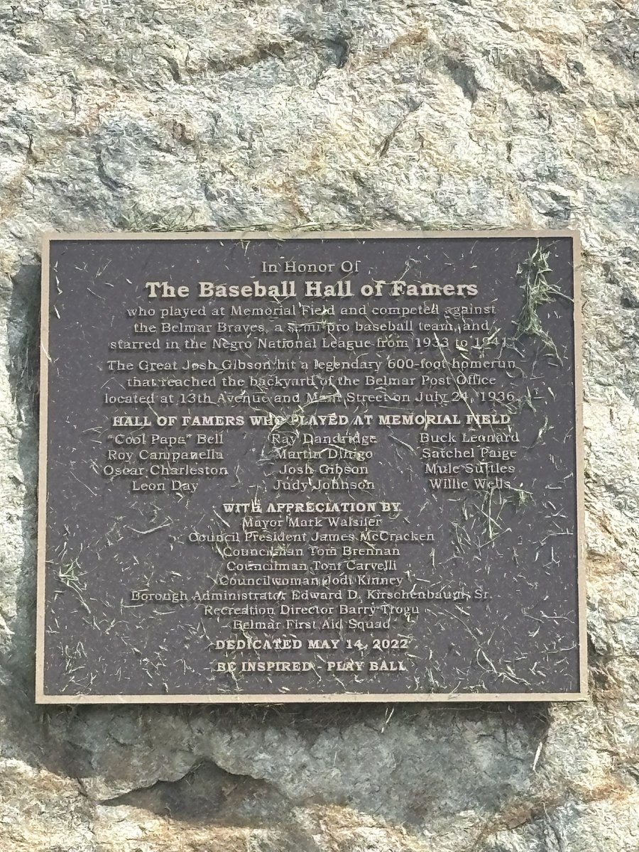 OfficialMLBRFC's tweet image. Learned some real cool history in my hometown today. This field in town was the part-time home field of the 1935 New York Cubans & also held barnstorming games. Many HOFers played here & according to the plaque, Josh Gibson hit a 600 ft HR here. Ocean wind blowing out I guess!