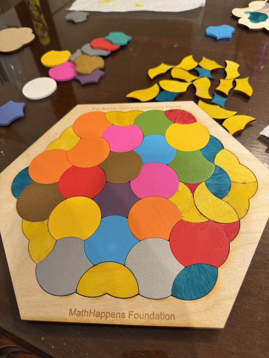 First fill the frame.  Then try to sub “out” the little pieces for bubble tiles. Mostly fun!