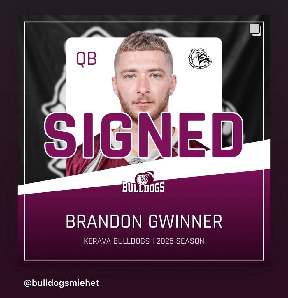 Justin Aaron (@justinaaronuh91) on Twitter photo And he continues to play the game. <a href="/GwinnerBrandon/">Brandon Gwinner</a> the <a href="/MvilleMustangFB/">SUNY Morrisville Football</a> alum has been signed by the Miehet Bulldogs in Finland. <a href="/MWSeventySeven/">Michael Washington</a> <a href="/D3FBHuddle/">In The (D3FB) Huddle</a> <a href="/D1_Rejects/">Division 1 Rejects</a> And he continues to play the game. <a href="/GwinnerBrandon/">Brandon Gwinner</a> the <a href="/MvilleMustangFB/">SUNY Morrisville Football</a> alum has been signed by the Miehet Bulldogs in Finland. <a href="/MWSeventySeven/">Michael Washington</a> <a href="/D3FBHuddle/">In The (D3FB) Huddle</a> <a href="/D1_Rejects/">Division 1 Rejects</a>