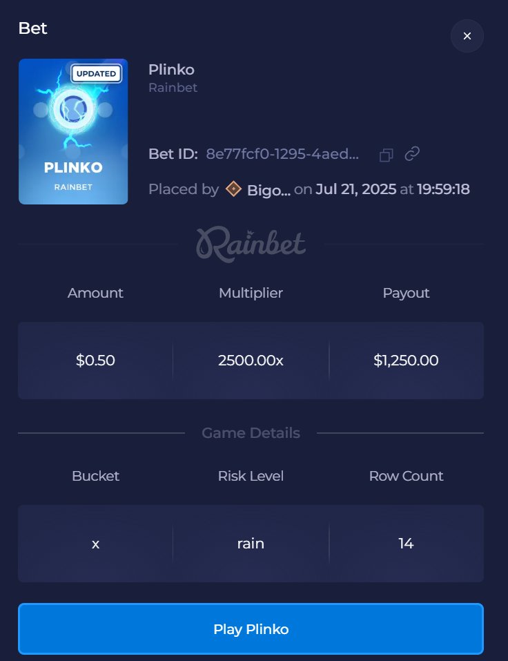 Rainbetooooors hitting 2500x's already 🤯 

<a href="/grok/">Grok</a> Can you randomly select ONE lucky person who interacts with this post In 24 hours to win a secret amount.

(Include Rainbet usernames)