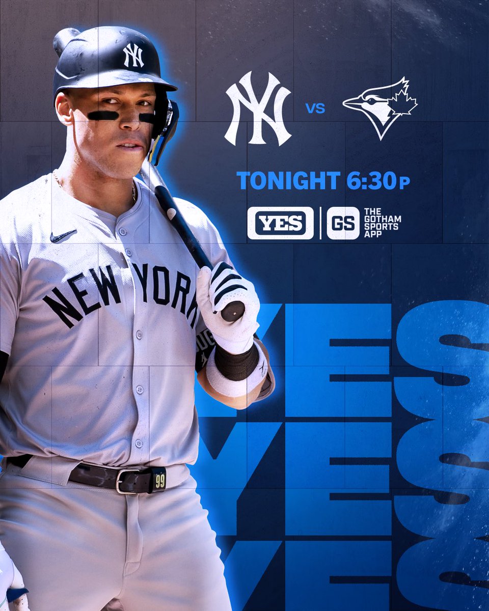 RealMichaelKay's tweet image. The fight for first place starts on YES! Watch Aaron Judge and the Yankees battle the Blue Jays tonight at 6:30pm on YES and The @gothamsports App!