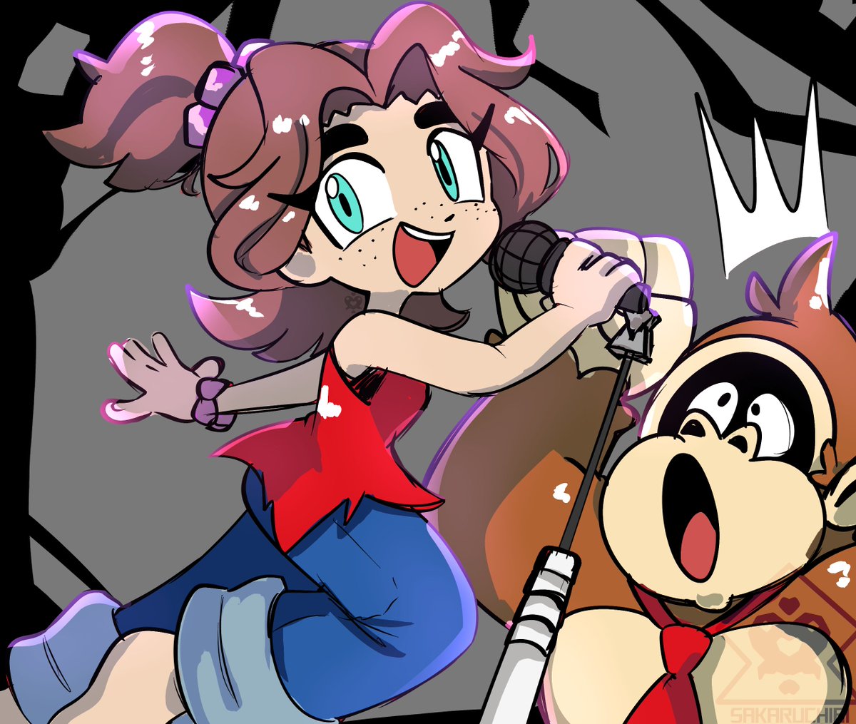 sakaruchibi12's tweet image. Warm up sketch with the best of pals.
#DonkeyKongBananza