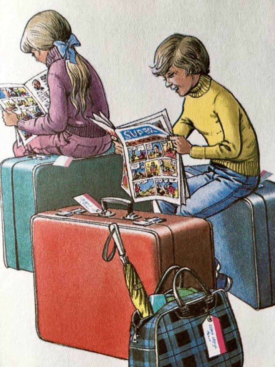 LBFlyawayhome's tweet image. When they bought you the bumper summer edition for the journey
(Talkabout Holidays, 1977)
Artist: Robert Ayton