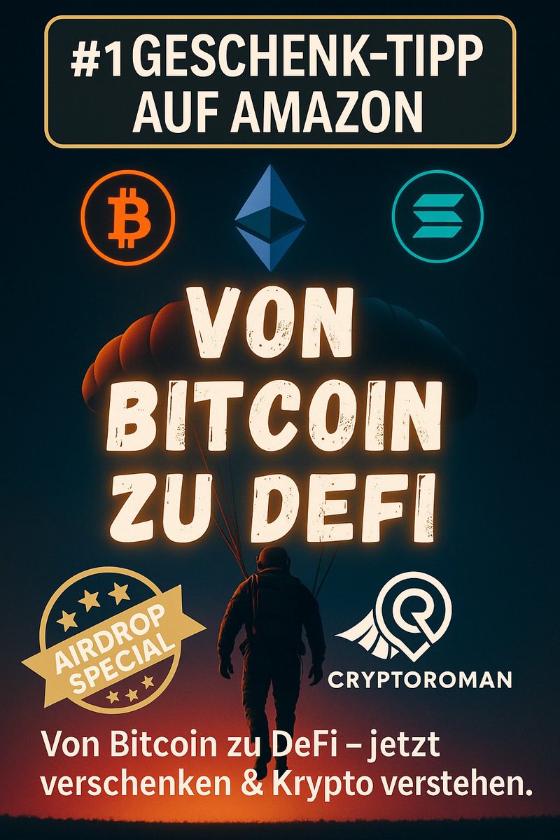 📚💥 #1 auf Amazon – DANKE!

Mein Buch „Von Bitcoin zu DeFi“ ist aktuell das meistverschenkte Buch in der Kategorie Finanzen &amp; Investition auf Amazon! 🔥

👉 Hol dir jetzt dein Exemplar und steig ein in die Welt von Bitcoin, Airdrops &amp; DeFi.

📦 amzn.eu/d/huH9jqR

#DeFi