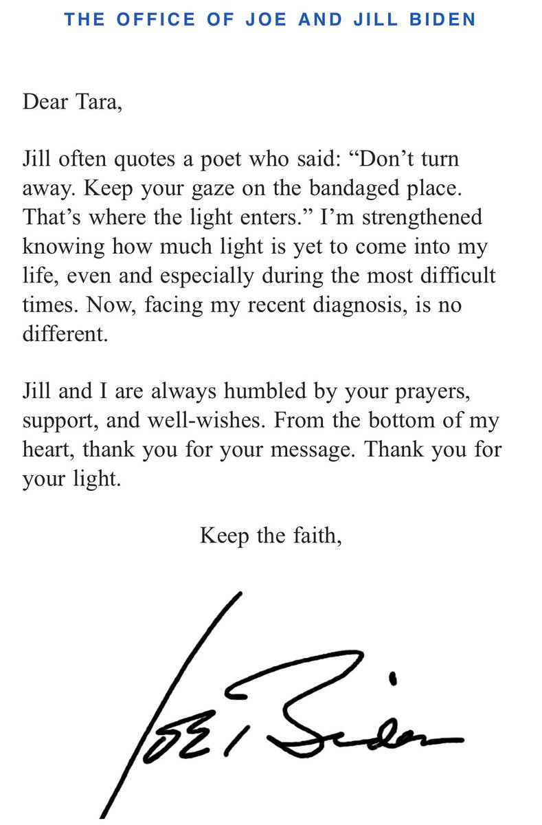 taradublinrocks's tweet image. I sent a note to @JoeBiden via his official website’s contact form on Friday & got a response today
(Yes, I know he personally didn’t write this, but it’s still a better reply than I’ll ever get from any Republican, which is always no reply)
Thank you, Mr. President! ❤️