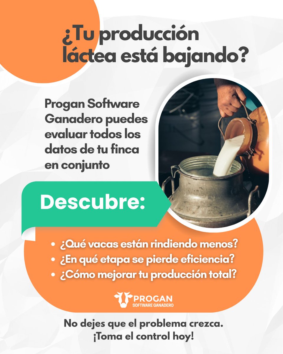 ProganSoftware's tweet image. 📉 ¿Tu producción de leche va en caída?

Eso es una señal clara de que la productividad general está bajando.

🆓 Descarga la versión GRATUITA (no es demo):
👉 insolca.odoo.com/progan-descarg…

#ProganSoftware #GanaderíaEficiente #ProducciónLáctea #30jul