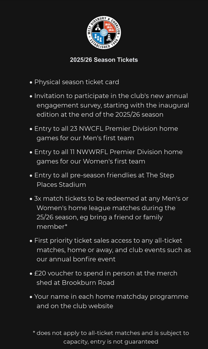 The new season gets under way on Saturday, but there's still time to become a season ticket holder!

We already have a club record number sold, and here are all the benefits you'd receive if you join them 👇

➡️ wdcfc.co.uk/season-tickets