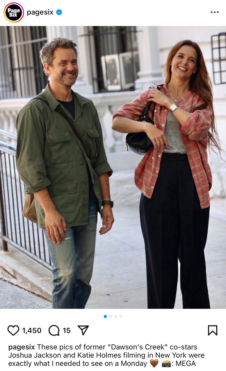 JarettSays's tweet image. Katie Holmes and Josh Jackson are filming something together?!?
@cadlymack and I need more information immediately.