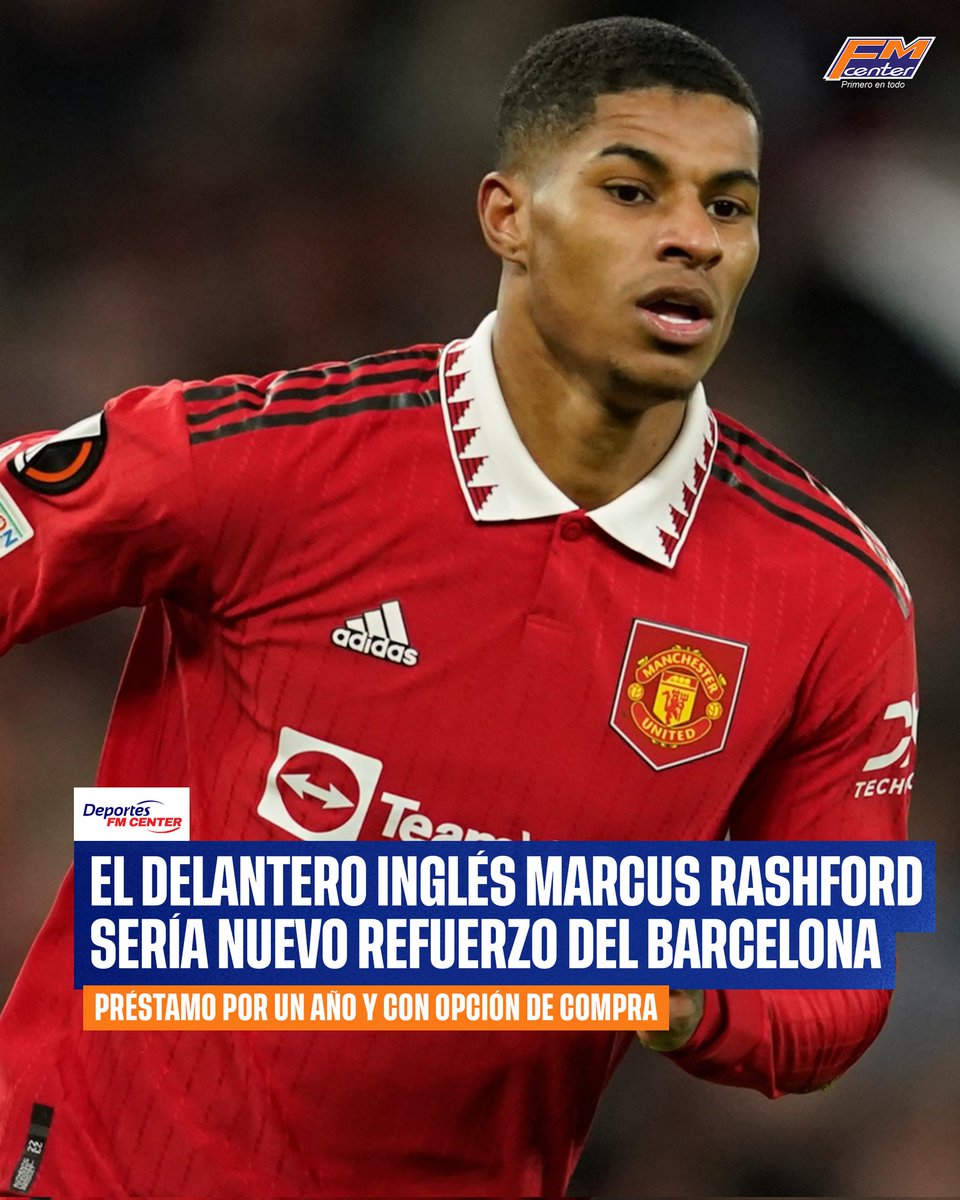 ¡Rashford al Barça! 🚨⚽️

Según medios españoles, el jugador inglés Marcus Rashford sería nuevo refuerzo del FC Barcelona. El delantero llegaría a préstamo por un año y con opción de compra aplicable por el cuadro catalán.

#DeportesFMCenter