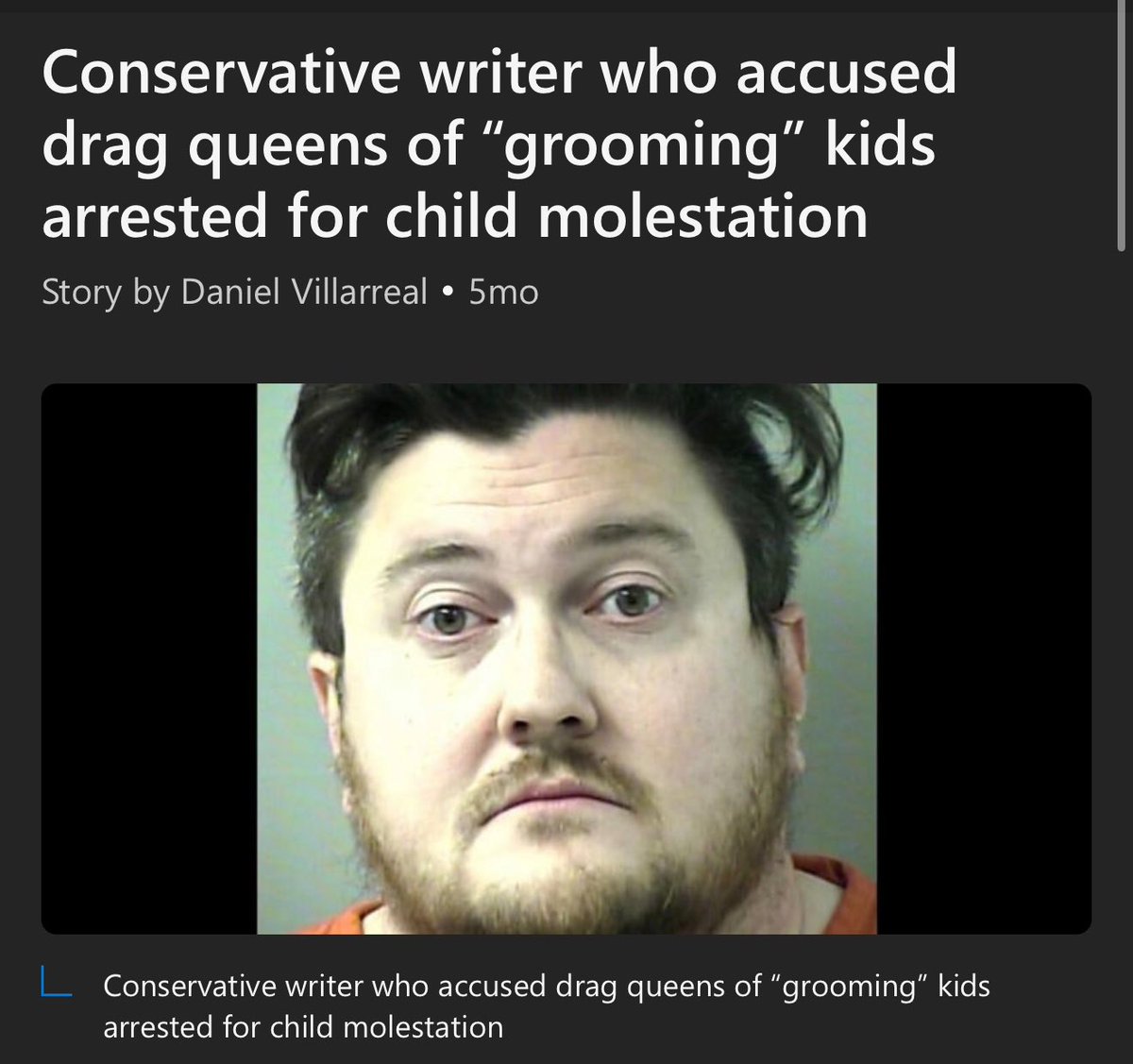 bluefolf's tweet image. Conservatives: “LGBT PEOPLE GROOM KIDS!!”
Also Conservatives: