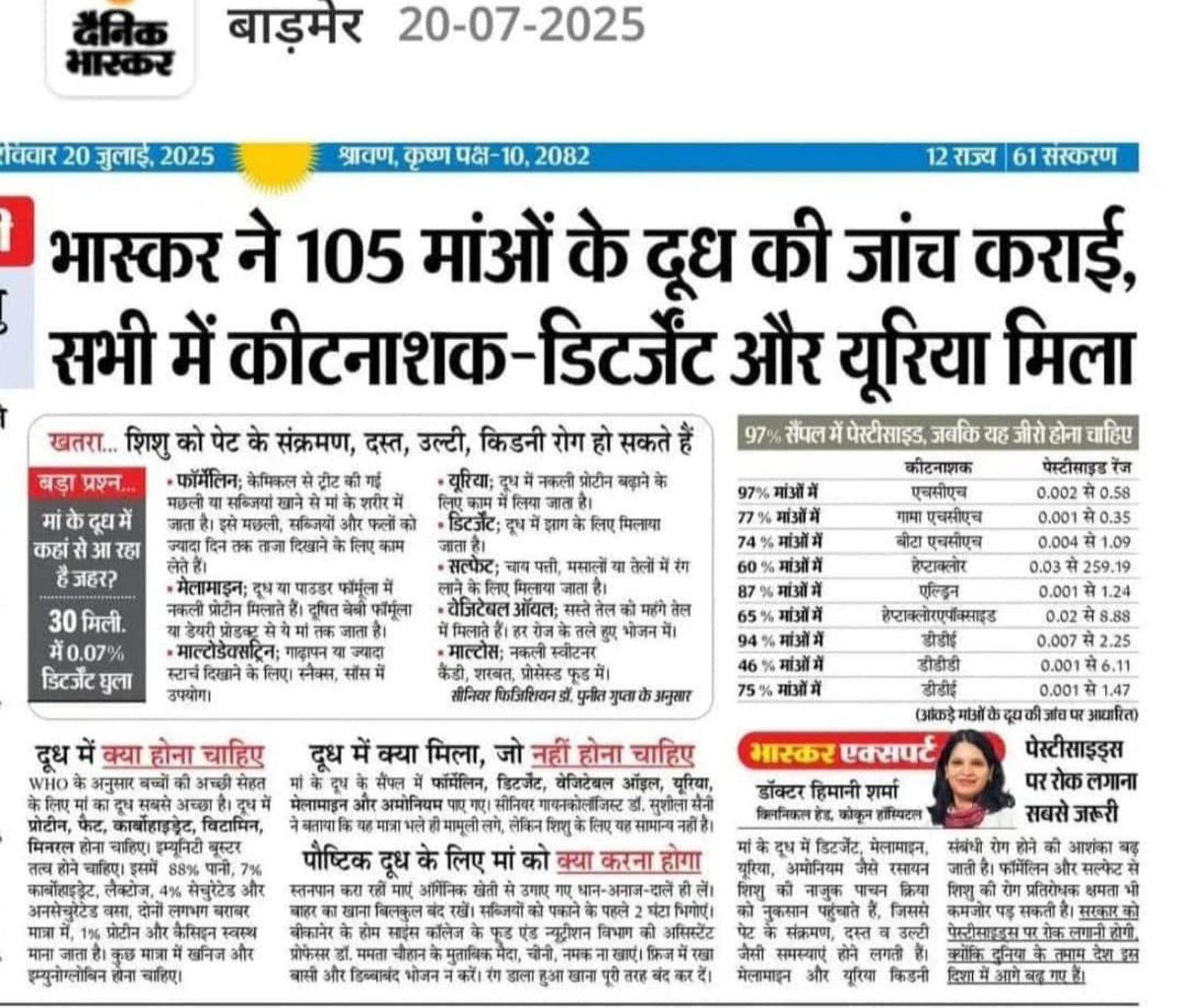 Deepak Sihag (@deepakpafap) on Twitter photo आचार्य जी,ये आपकी शिक्षाओं का ही कमाल है,
किसी ने ये खबर Watts Group पर शेयर की ।
और मैंने आपसे ही अर्जित शिक्षाओं के आधार पर इस तरह से प्रकाश डाला है -:
अगर मांओं के दुध तक ये सब पहुंचा रहा है तो हमें ये जानना और समझना चाहिए कि हम किस विनाश की तरफ बढ़ रहे हैं। आचार्य जी,ये आपकी शिक्षाओं का ही कमाल है,
किसी ने ये खबर Watts Group पर शेयर की ।
और मैंने आपसे ही अर्जित शिक्षाओं के आधार पर इस तरह से प्रकाश डाला है -:
अगर मांओं के दुध तक ये सब पहुंचा रहा है तो हमें ये जानना और समझना चाहिए कि हम किस विनाश की तरफ बढ़ रहे हैं।