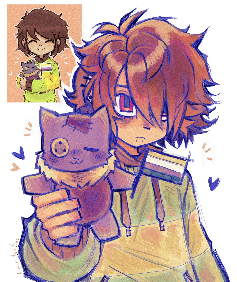 linterteatime's tweet image. Krisp and Shawm Deltarune redraw (og from 2022)
#deltarune