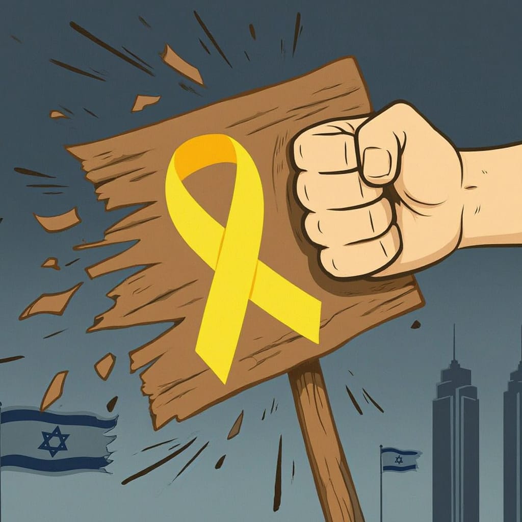 Democrat_TV's tweet image. בן 74 חטף אגרוף בפנים כי החזיק שלט.
מכשיר השמיעה נשבר, הדם נשפך – והמשטרה לא הגיעה.
654 ימים שהמדינה מפקירה חטופים. הערב התברר: גם הדם של מי שדורש את החזרתם - הפקר.
הקו האדום נמחק.
בישראל 2025, להרים שלט זה איום. לחסום כביש זו בגידה.
אבל אם באת עם קסדה ואגרופים? תרגיש חופשי.…