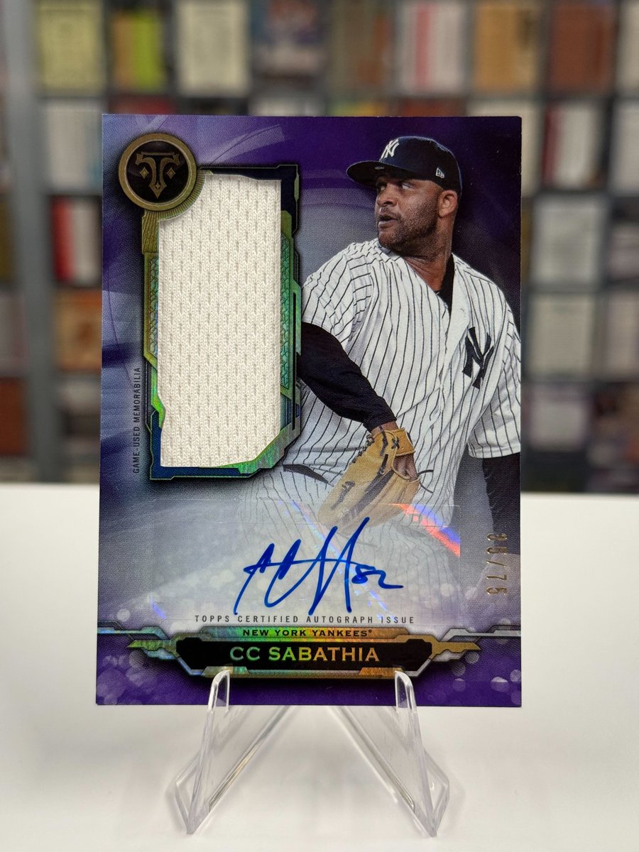 How's CC Sabathia celebrating his birthday week? By being inducted into the Hall of Fame this Sunday 👏

Reply and repost for a chance to win this autographed <a href="/Topps/">Topps</a> Triple Threads card of Sabathia!