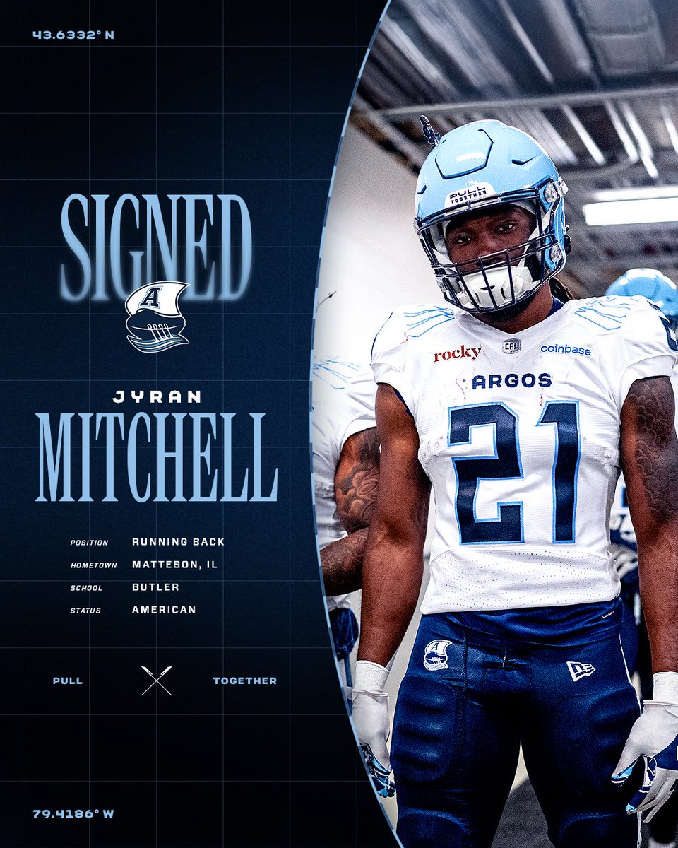 TorontoArgos's tweet image. Back in Double Blue:
🇨🇦 OL Shane Richards
🇺🇸 RB Jyran Mitchell
New to the crew:
🇺🇸 DL Ricky Correia
Let’s work ⚡️