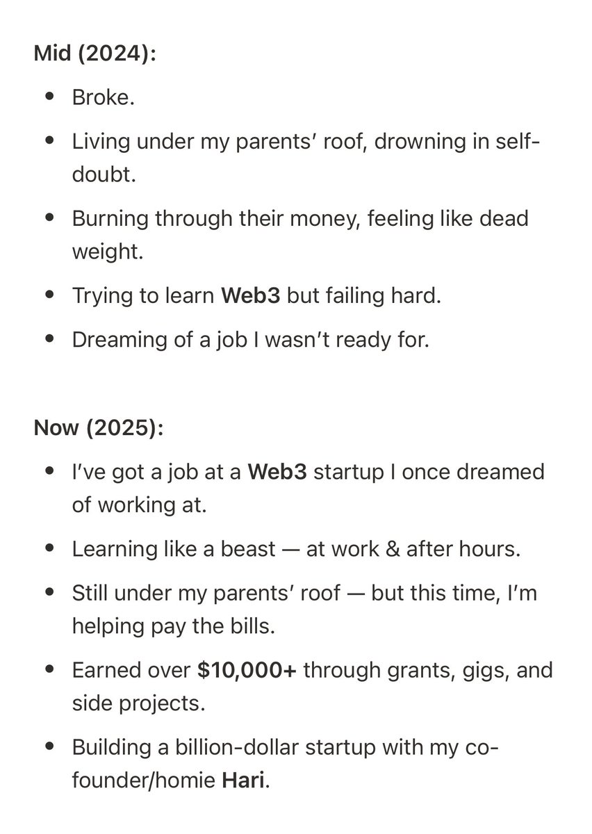 pawanxobzr's tweet image. If you’re struggling right now, stay in the game.
Everything can change in one damn year.