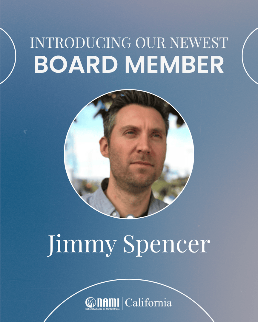 NAMI California (@namicalifornia) on Twitter photo Meet our new Board Member, <a href="/JimmySpencer/">Jimmy Spencer</a>!
A sports media exec turned mental health advocate, Jimmy co-founded the Cheatcode Foundation to bring healing to underserved communities.
We're honored to have his voice and vision on the NAMI CA Board of Directors. Meet our new Board Member, <a href="/JimmySpencer/">Jimmy Spencer</a>!
A sports media exec turned mental health advocate, Jimmy co-founded the Cheatcode Foundation to bring healing to underserved communities.
We're honored to have his voice and vision on the NAMI CA Board of Directors.