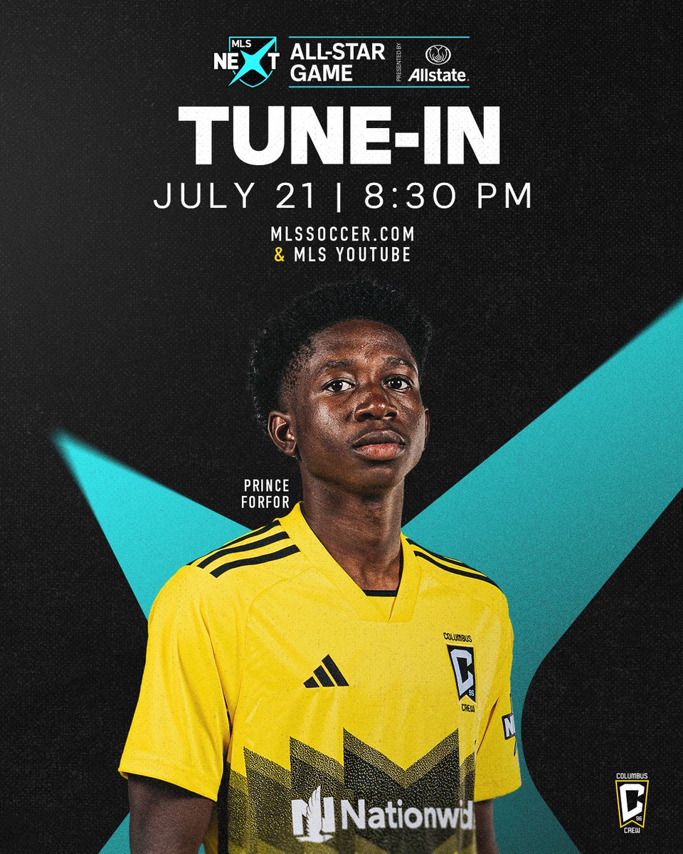 CrewAcademy96's tweet image. Coming up NEXT 🔜
Don’t miss this opportunity to watch Prince Forfor rep the Black & Gold at the MLS NEXT All-Star Game tonight at 8:30 p.m. ⬇️
📺: cbuscrew.com/MLSNEXTAllStar…
#Crew96 | #VamosColumbus