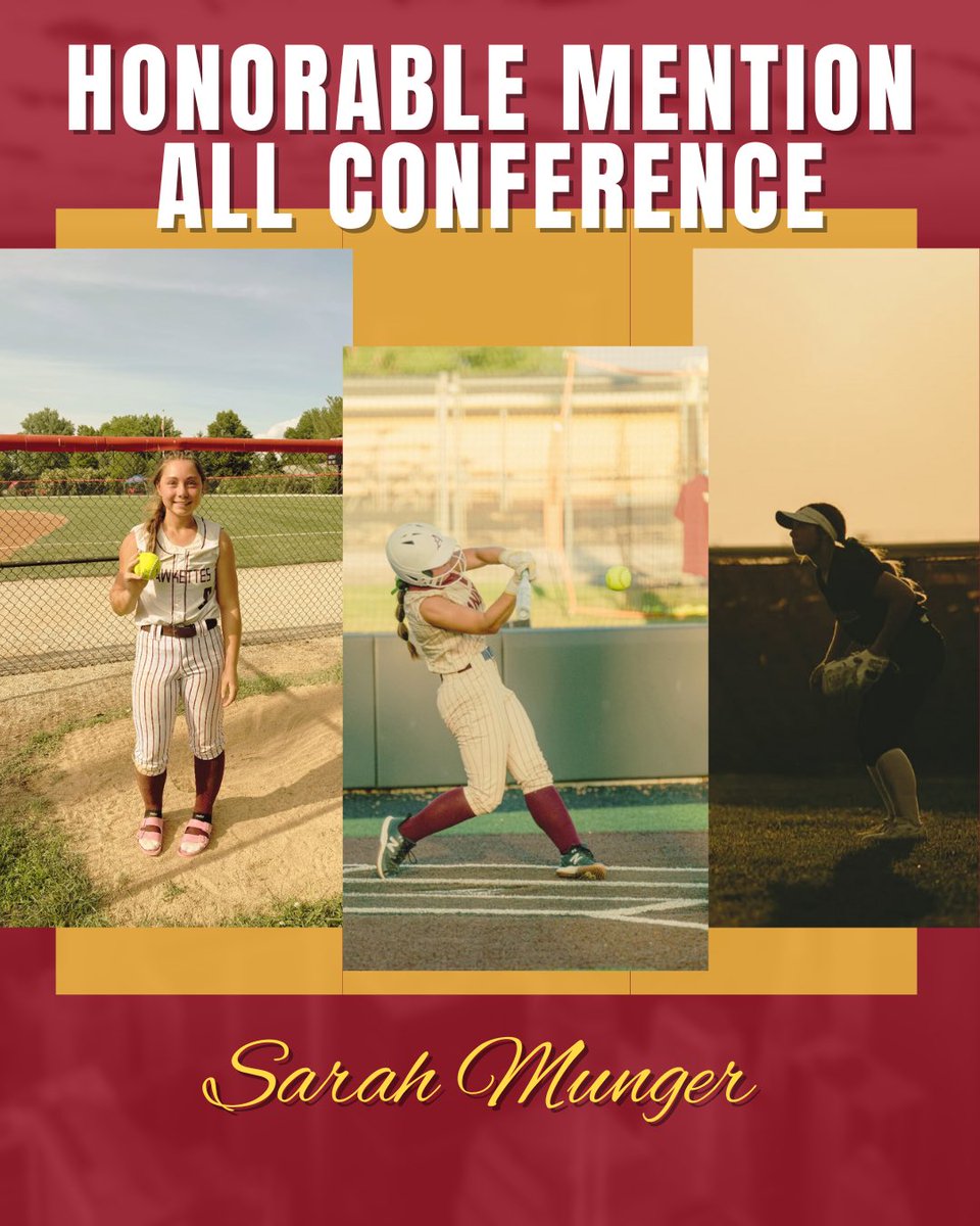 Congrats to Sarah Munger on earning Honorable Mention CIML All-Conference recognition!