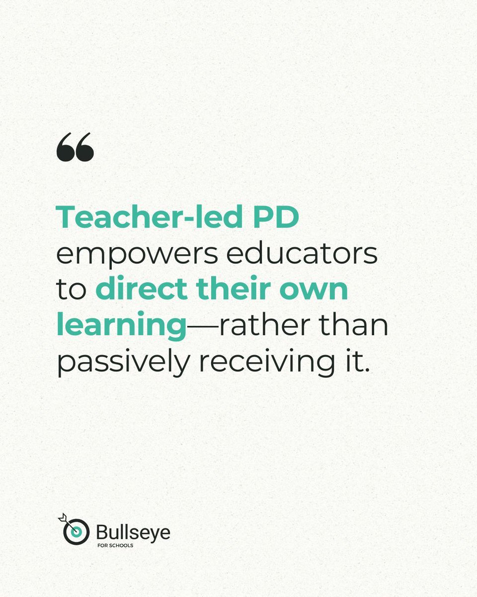 When educators guide their own learning, PD becomes more relevant, engaging, and impactful.