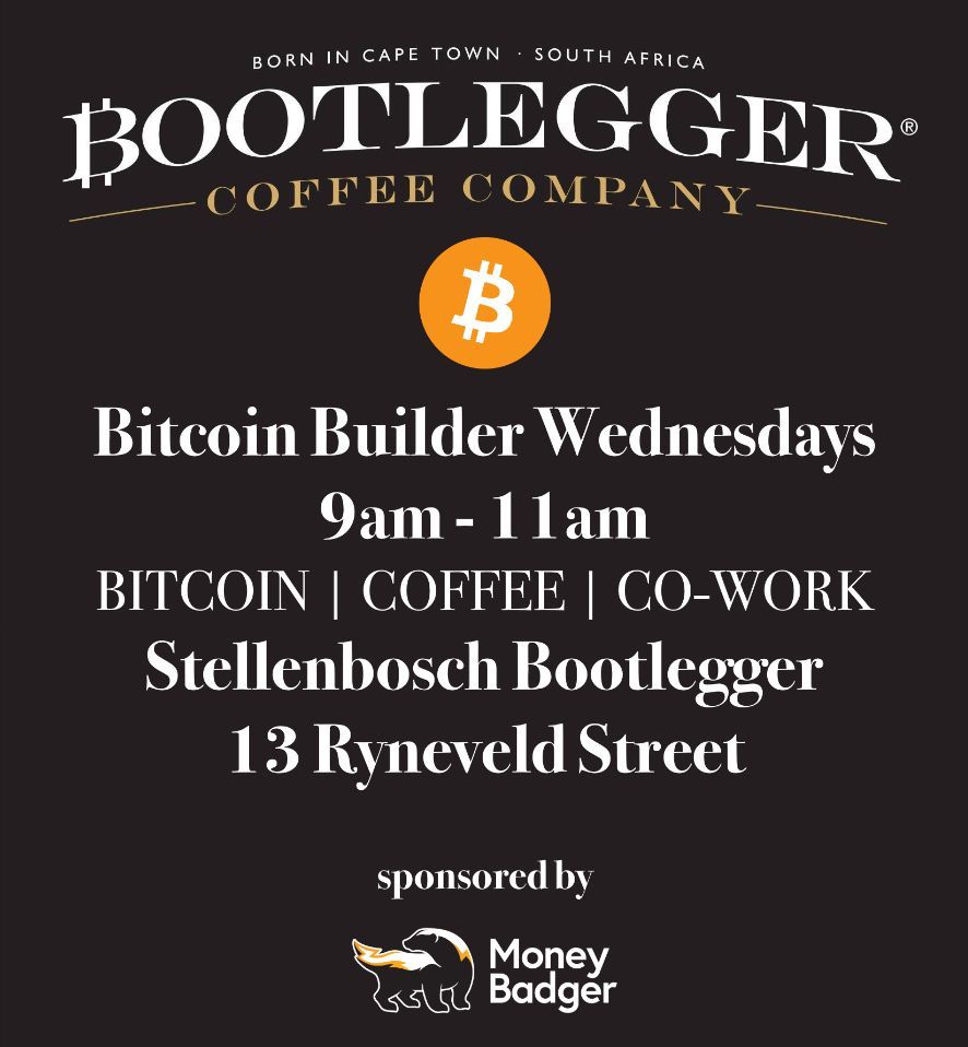 Catch us at the inaugural Bitcoin Builder Wednesdays in 1 day 11 hours 27 minutes!

Sponsored by <a href="/MoneyBadgerPay/">Money⚡️Badger</a> 

meetup.com/btc_stellies/e…

lu.ma/yfdjpjhb