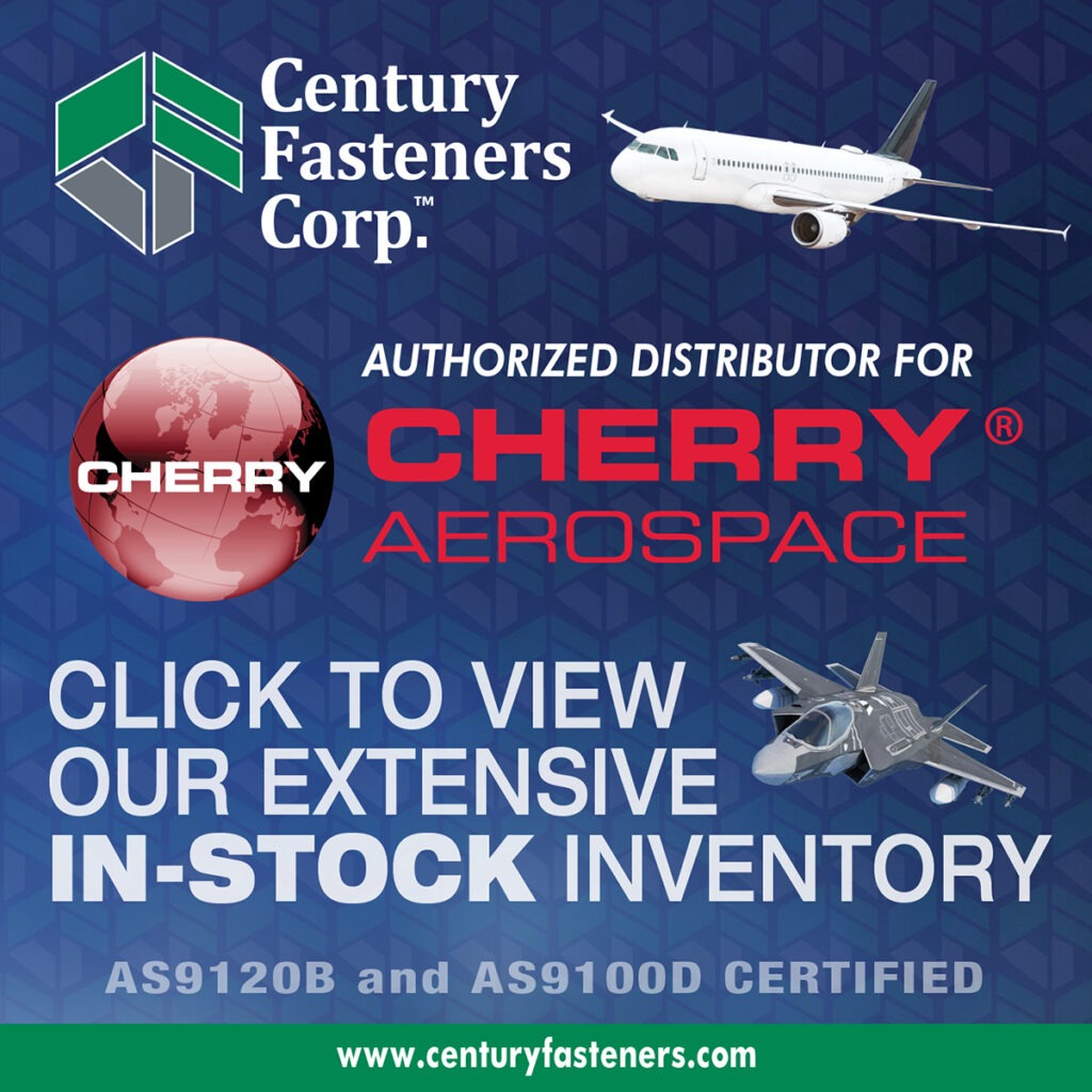 Century Fasteners Corp. is an Authorized Distributor for Cherry Aerospace:

Click to view our extensive in-stock inventory …

centuryfasteners.com/products/aeros…

#CherryAerospace #aerospace #fasteners #CenturyFasteners