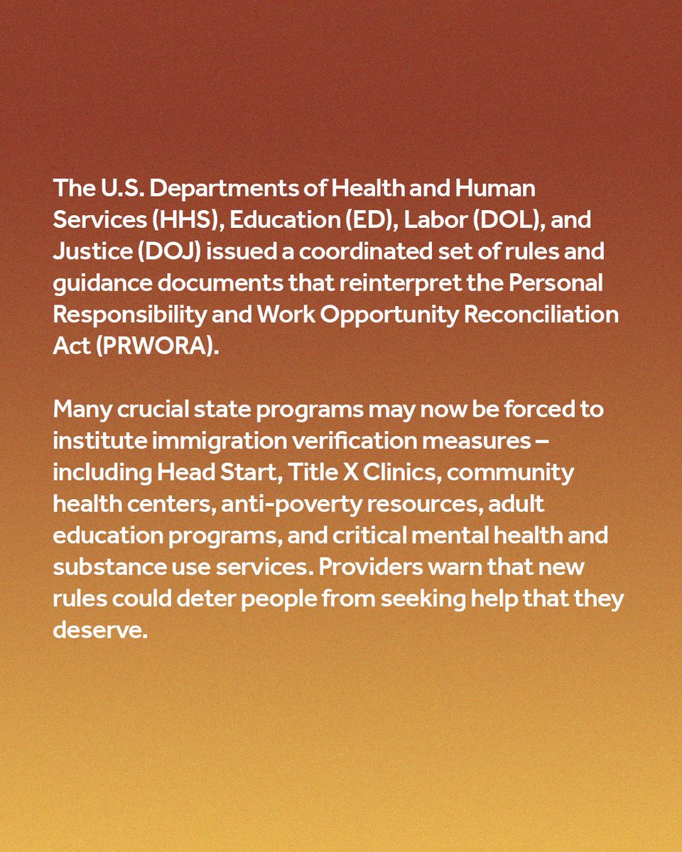 MassAGO's tweet image. Every Massachusetts resident, no matter their citizenship status, deserves access to quality health care, education, and community support.
I’m proud to join a coalition of 21 state AGs fighting back against Trump’s harmful attack on programs that help our communities thrive.