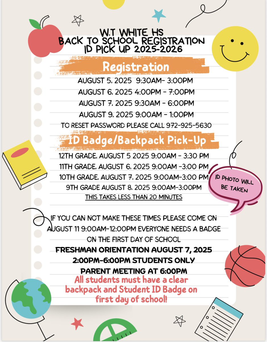 WTWHighSchool's tweet image. Important Dates for Back-To-School! We can’t wait to see you!! #LonghornPride 🤘🏽