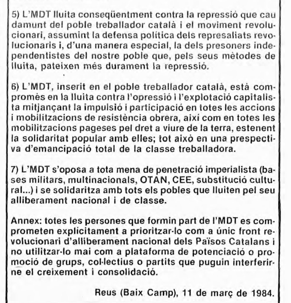 El tal Ramon és secretari d'organització d'AC al Tarragonès. Segons ell va militar a l'MDT que "no era ni d'esquerres ni de dretes". Secretari d'organització, no un militant ras... No sé si són mentiders compulsius, profundament ignorants o tant mala gent que manipulen en tot.