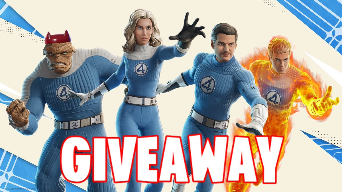 🎁 FANT4️⃣STIC SKIN GIVEAWAY🎁 

1⃣FOLLOW <a href="/NorrsFortnite/">NORRS</a> 🗣️ 

2⃣ LIKE &amp; RT 🔄 

3⃣ TAG 2 FRIENDS IN THE COMMENTS (etiqueta a dos amigos) 🫂 

ENDS IN 48 HOURS, MUCHA SUERTE ♥