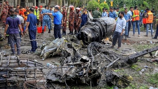 Bangladesh F7 jet crash: At least 20 people, including the pilot, died and dozens others are injured after a Bangladesh Air Force training aircraft, a Chinese-made F7 BJI jet, crashed into a school and college campus on Monday.