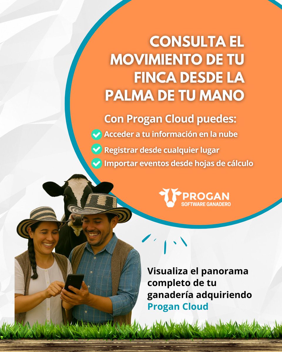 ProganSoftware's tweet image. 📲 ¿Gestión ganadera desde tu celular? ¡Sí!

Con ProganCloud puedes:
✅ Acceder a tu información en la nube
✅ Registrar desde cualquier lugar
✅ Importar eventos desde hojas de cálculo
🆓 Usa la versión GRATUITA (no es demo):
👉 insolca.odoo.com/progan-descarg…
#Colombia  #Ganaderos