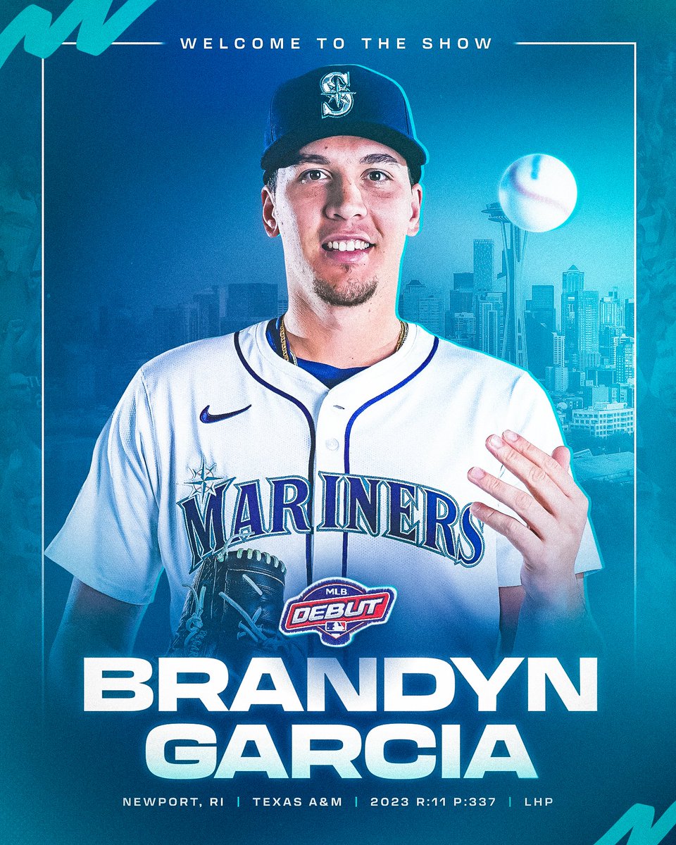 Mariners's tweet image. Welcome to the Show!
We’ve selected LHP Brandyn Garcia from Triple-A @RainiersLand. #TridentsUp
🔗 atmlb.com/4nY3Vws