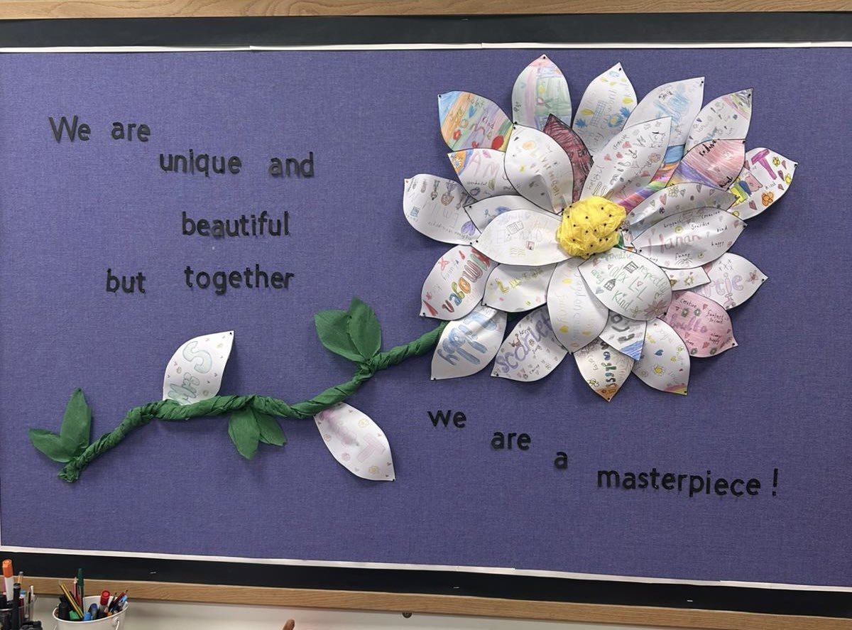 RockinghamJI's tweet image. A beautiful start to transition with Miss Thompson and Mrs Smith. Mission Possible, combining our thoughts, inspiration and ideas into a beautiful display. Celebrating our similarities and differences we are unique. 🌺