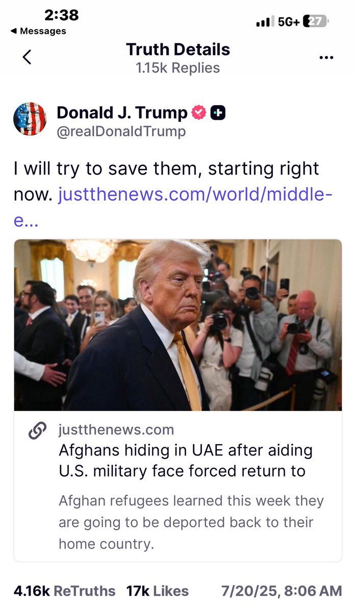 laralogan's tweet image. When Pres Trump posted that he would do his best to help save our Afghan allies, he lifted their hearts from despair to hope. There is an urgent & pressing need to get them beyond the reach of the terrorist regime in Afghanistan & out of the UAE as quickly as possible. After…